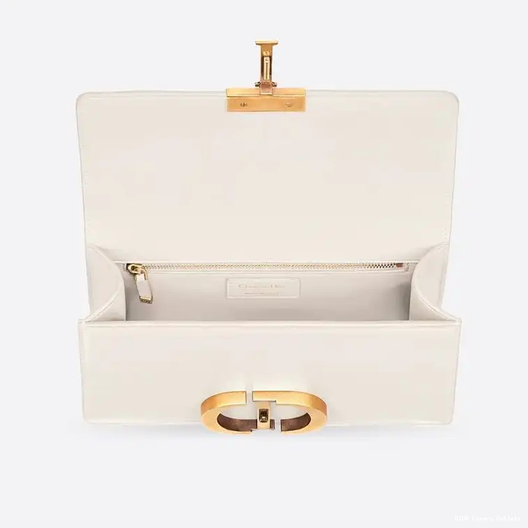 Cheap Box 30 White Dior Calfskin Montaigne Bag 0628 Luxury